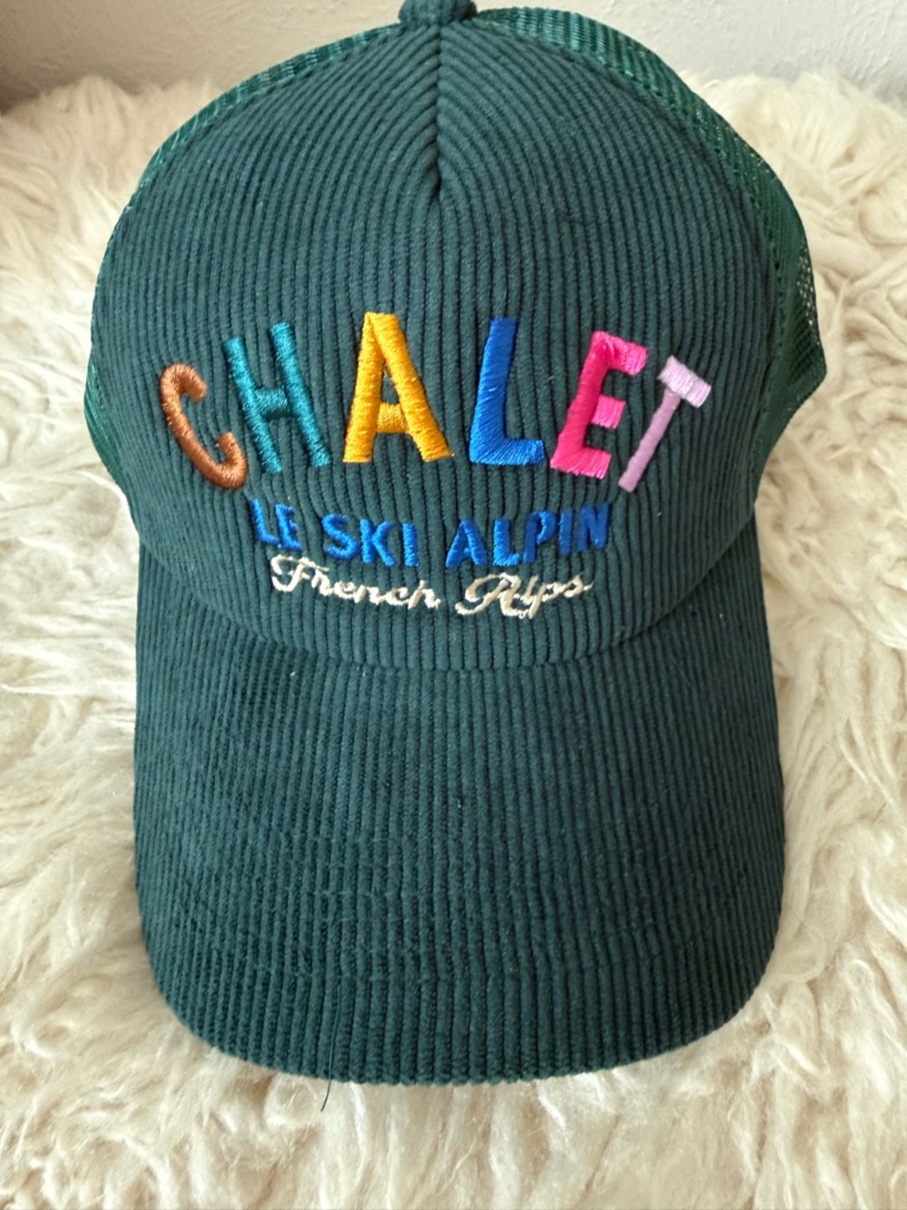 Anthropologie Worn/West Chalet Corduroy Trucker Hat - Dark Green - Picture 2 of 7